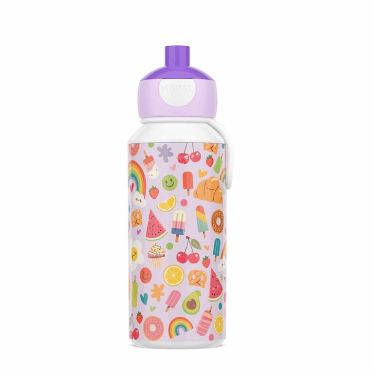 Mepal Trinkflasche Pop-Up Campus 400 ml, Food Fest