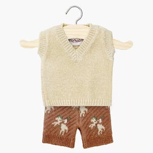 Minikane Puppenbekleidung Strickset aus Oberteil und Shorts von Leonardo