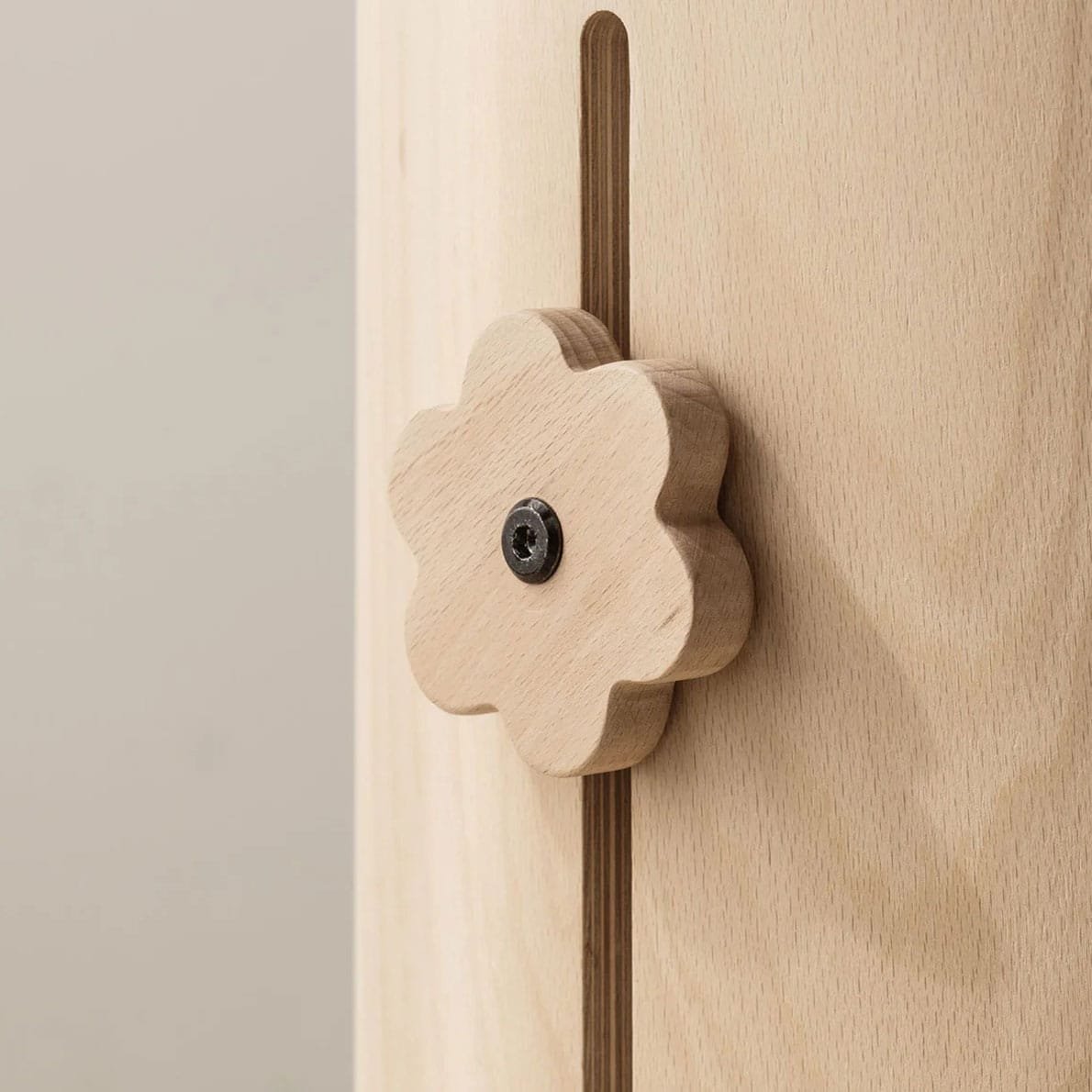 Nani Berlin Buchenknauf für 4in1 mitwachsendes Babybett Blume 1