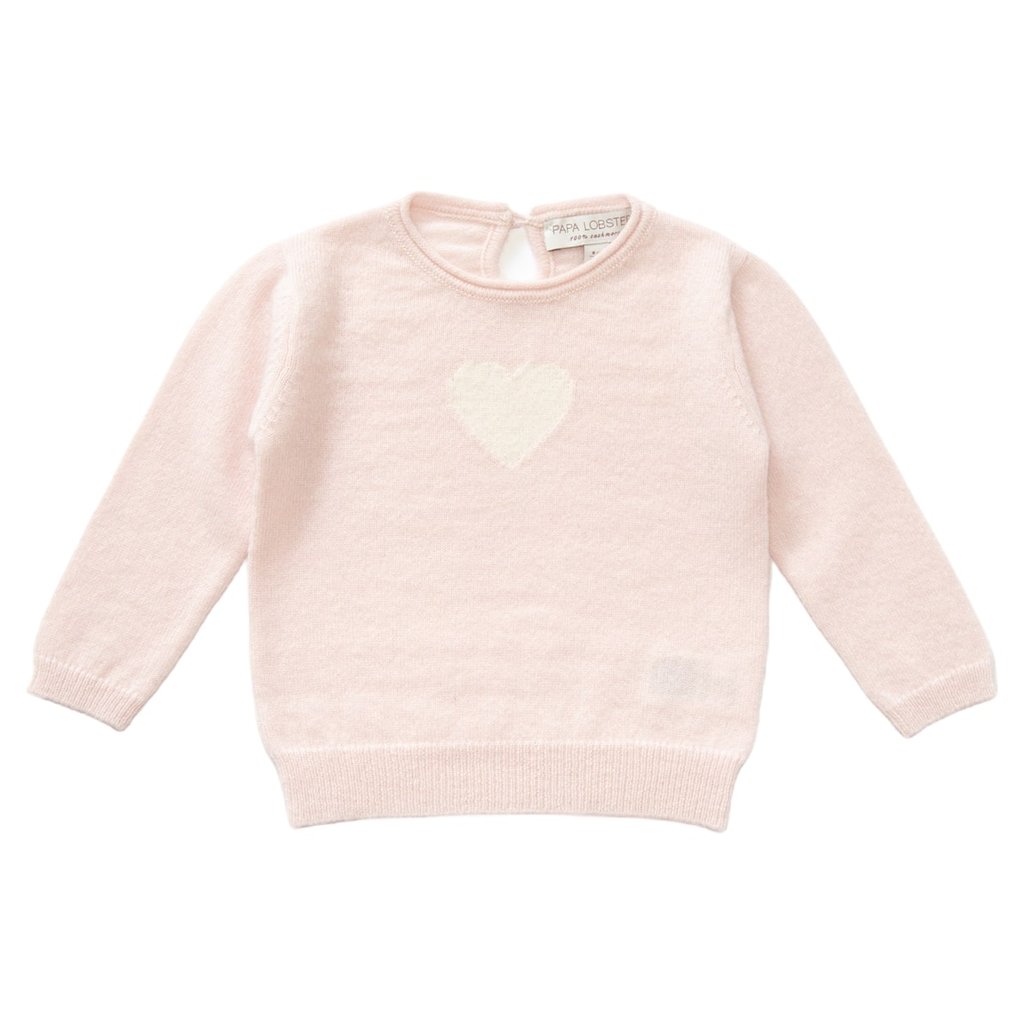 Papa Lobster Pullover Heart, rosé + weiß