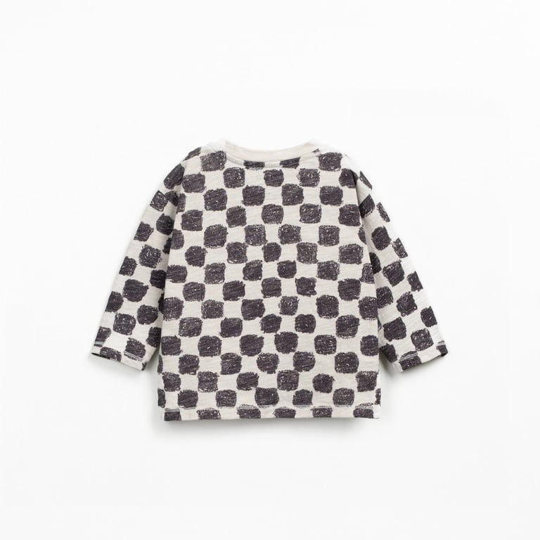 Play up Langarm T-Shirt Printed Flamé, Tones Grafite 1