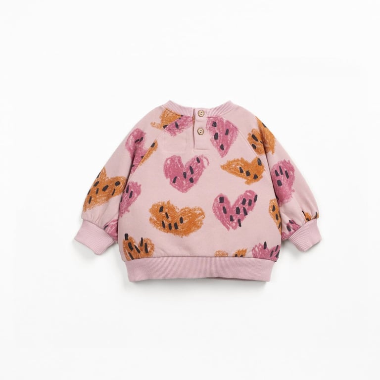Play up Sweatshirt Printed Fleece, Rose 1