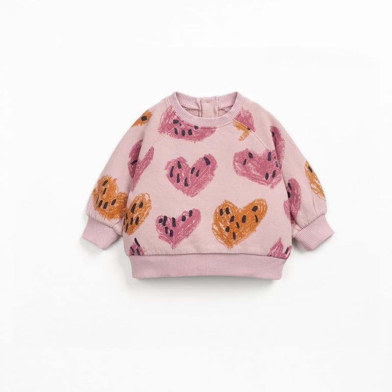 Play up Sweatshirt Printed Fleece, Rose