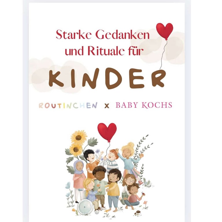Routinchen x Baby Kochs Love Affirmationskarten Kinder Herzbunt