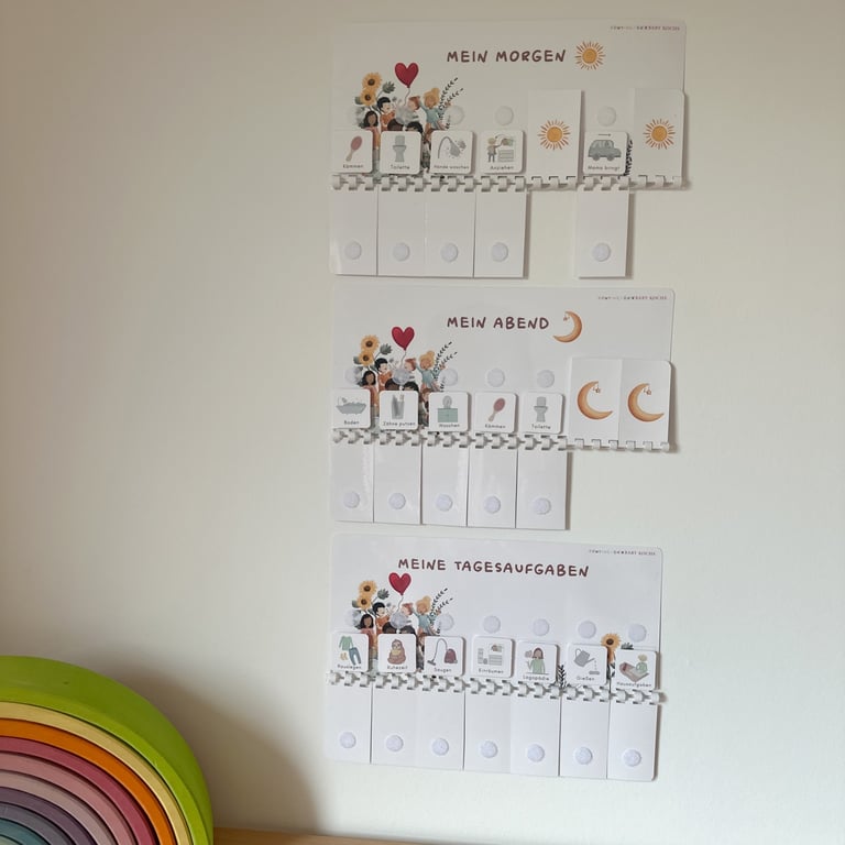 Routinchen x Baby Kochs Love Wochenplan Set inkl. 3 Routinepläne Herzbunt 1