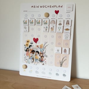 Routinchen x Baby Kochs Love Wochenplaner A3 Herzbunt