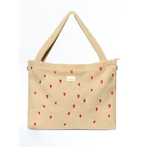 Studio Noos Ecru Teddy Heart Wickeltasche