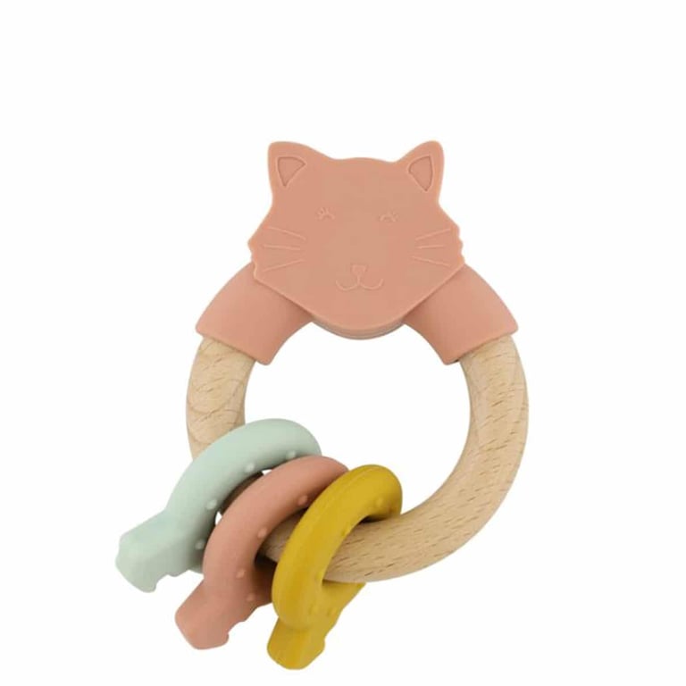 Trixie Aktivitätsring aus Holz und Silikon Mrs. Cat