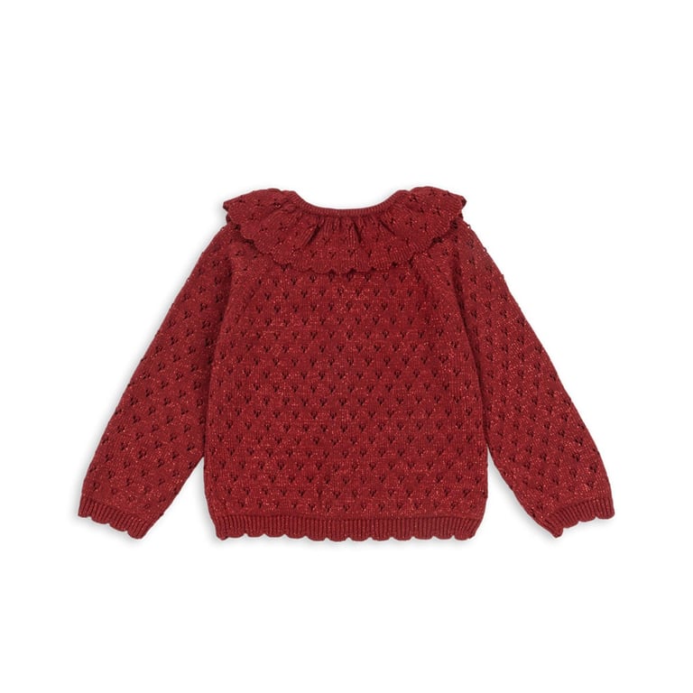 Konges Sløjd Cardigan Strickjacke Holiday, red dahlia 1