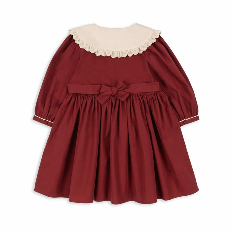 Konges Sløjd Kleid Coeur Collar Red Dhalia 1