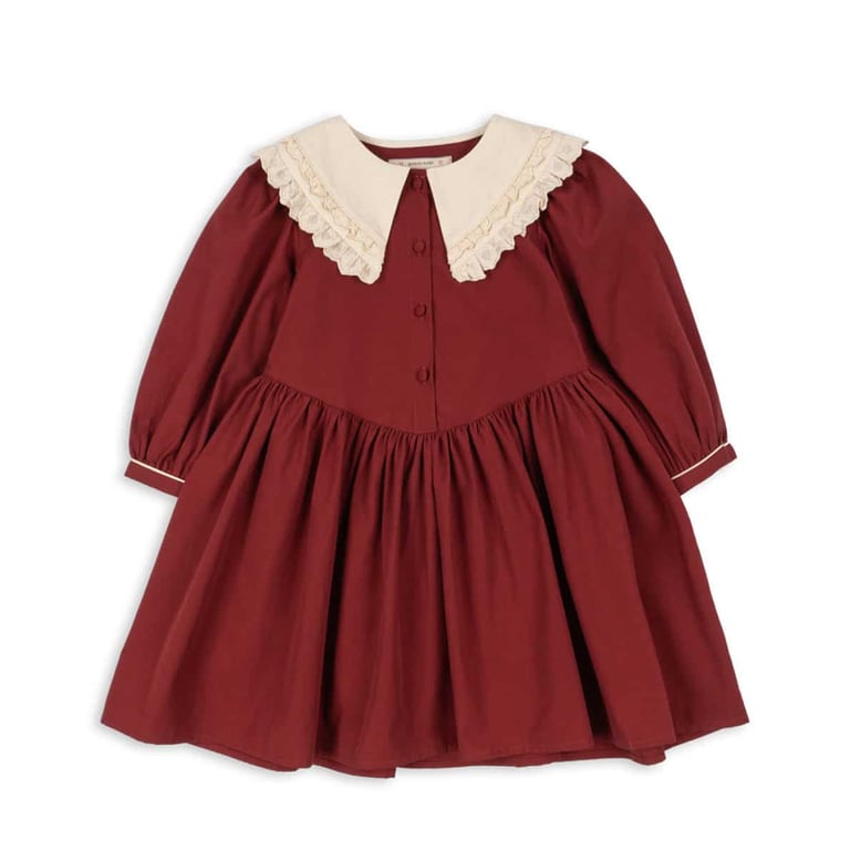 Konges Sløjd Kleid Coeur Collar Red Dhalia