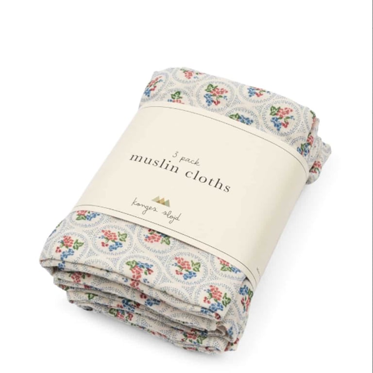 Konges Sløjd Musselin-Tücher 3er Pack, Verona Blues 1