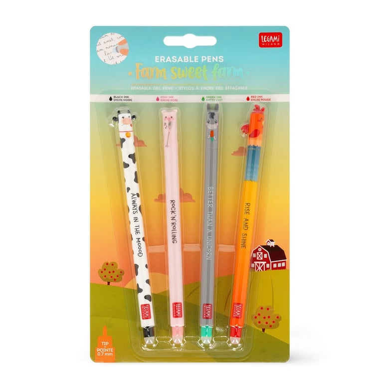 Legami Set mit 4 Löschbaren Gelstiften Erasable Pen 1