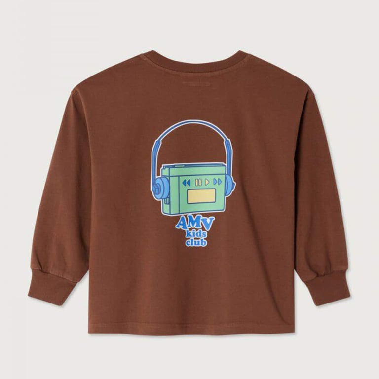 American Vintage Longsleeve Shirt Fizvalley mit Print, noyer vintage 1