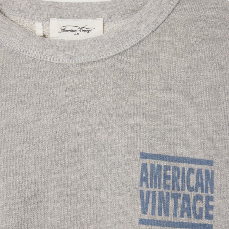 American Vintage Sweatshirt Zofbay, gris chine 1