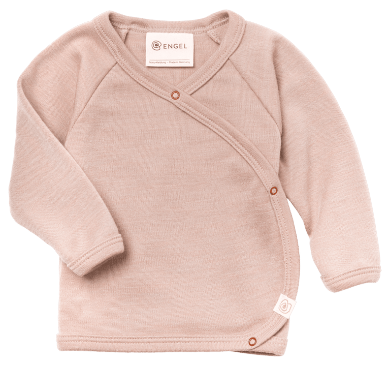 Engel Baby-Wickelshirt GOTS, dustyrose