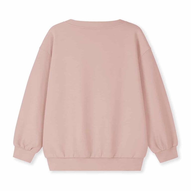 Gray Label Kids Sweater Dropped Shoulder, Faded Pink 1