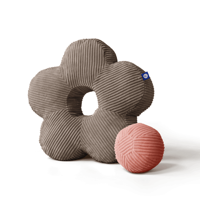 Kooja Kissen Flower, Misty Taupe