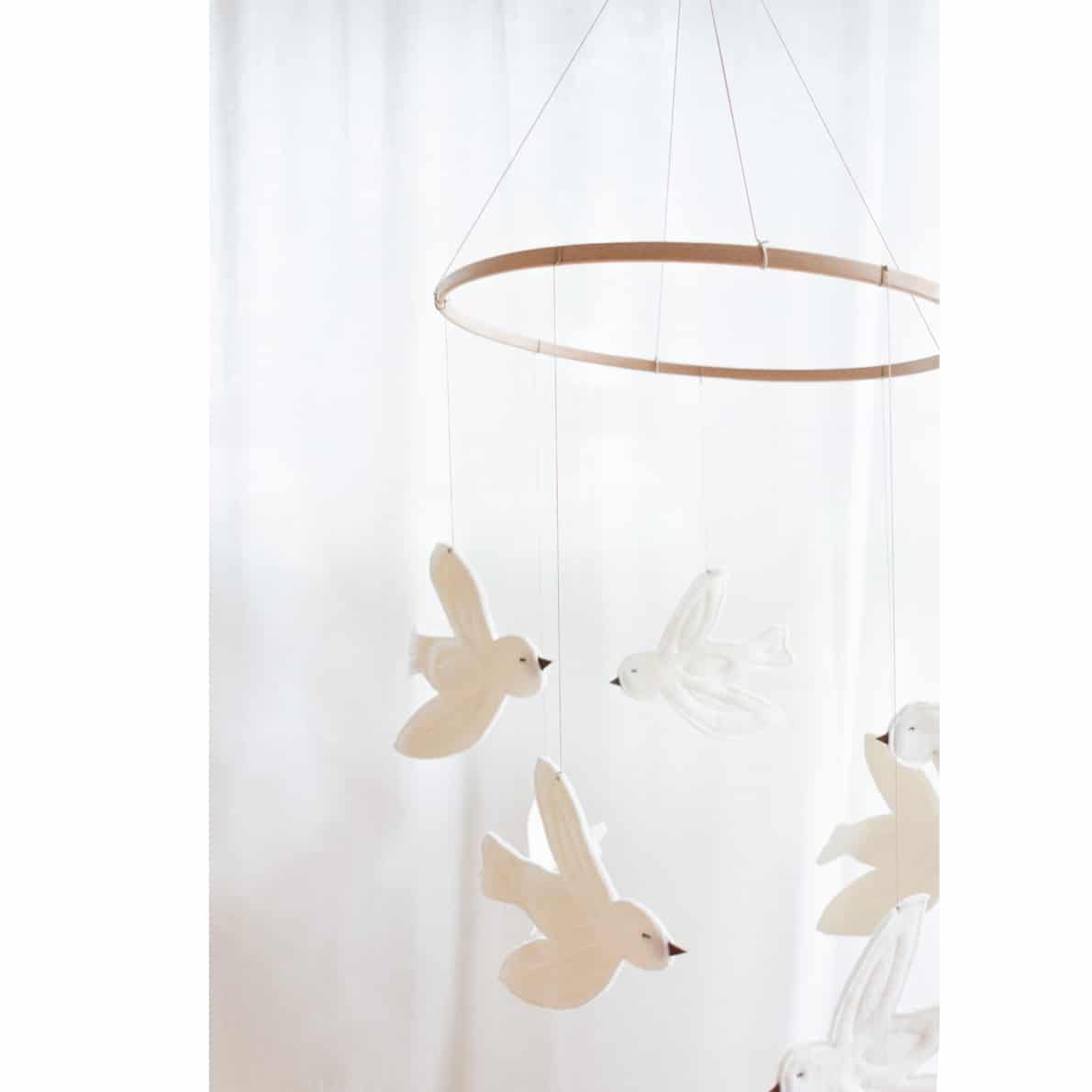 Nanami Mobile Vögel, offwhite 1