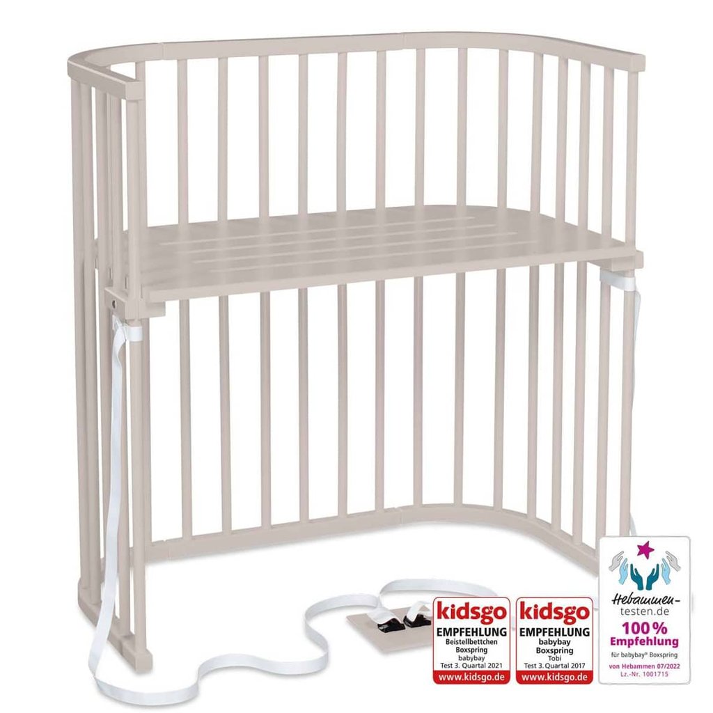 Babybay Boxspring Beistellbett, beige lackiert
