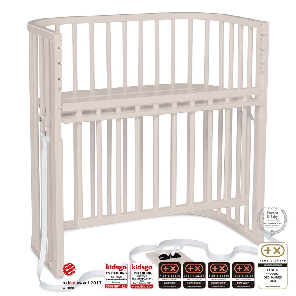 Babybay Boxspring Comfort Plus Beistellbett, beige lackiert
