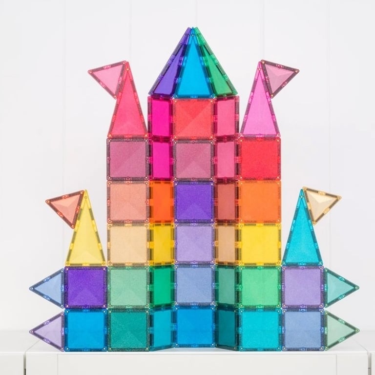 Connetix Magnetbausteine Glitter Castle Pack, 48 Teile 1
