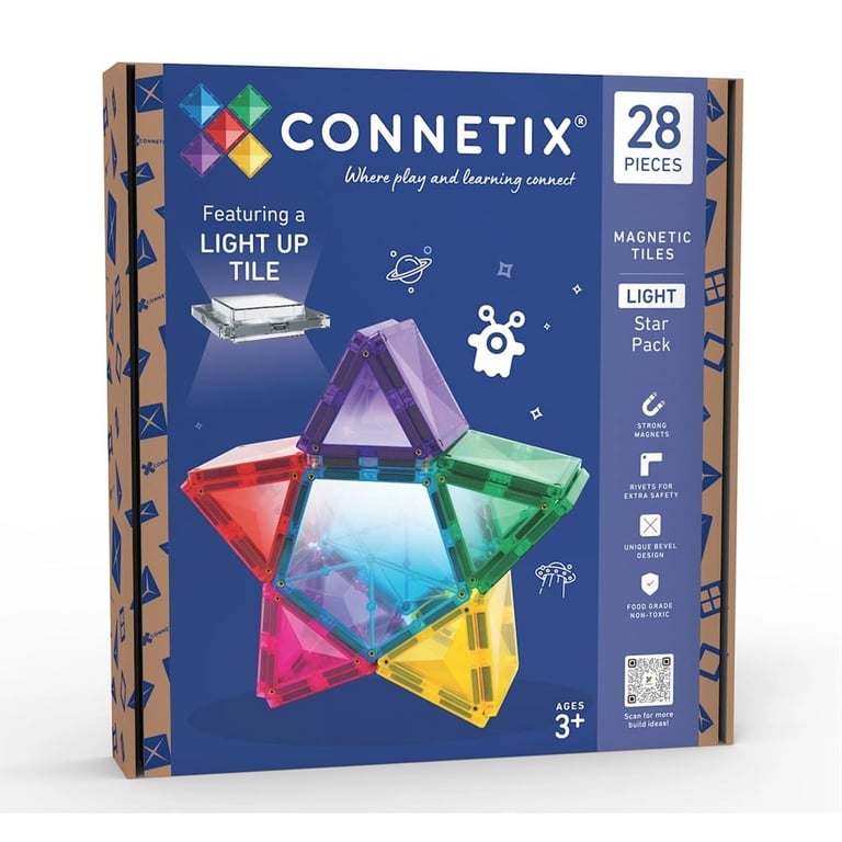 Connetix Magnetbausteine Light Star Pack, 28 Teile