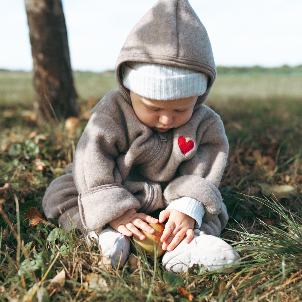 Engel x Baby Kochs Love Baby Overall mit Reißverschluss, walnuss melange
