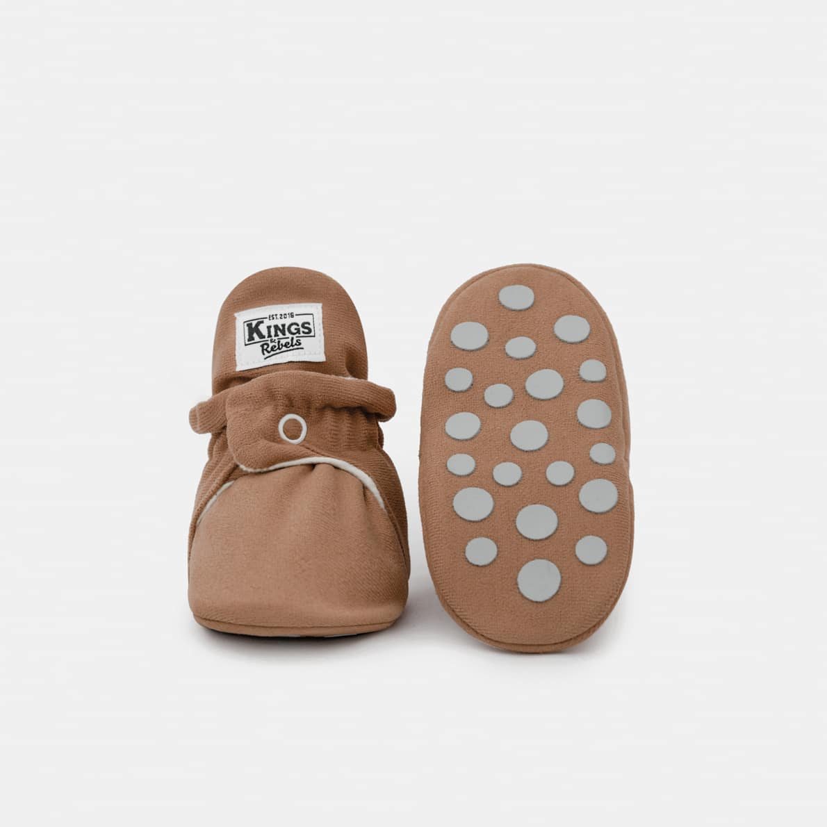 Kings & Rebels Baby Booties Gamuza Mocha Mouse 1
