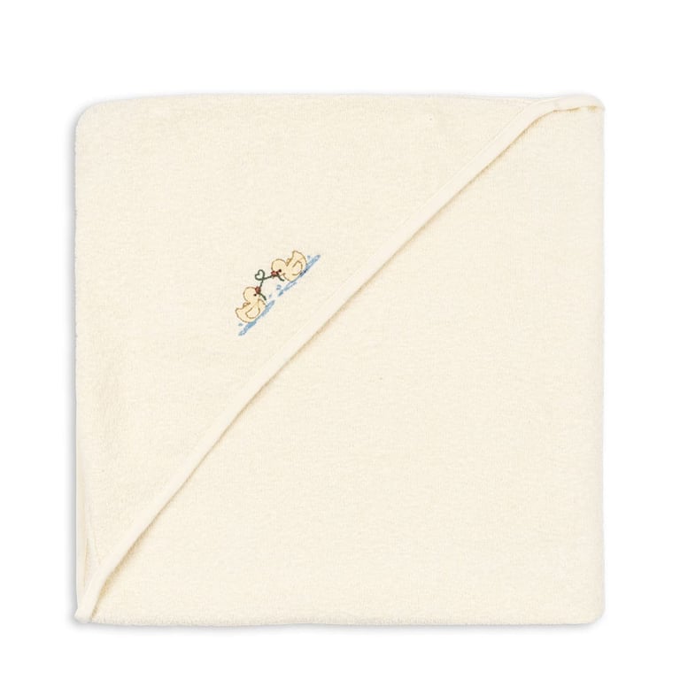 Konges Sløjd Baby Kapuzen-Handtuch Figo, antique white