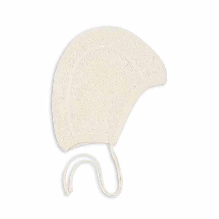 Konges Sløjd Babyhaube Venti, antique white (0-3 Monate)