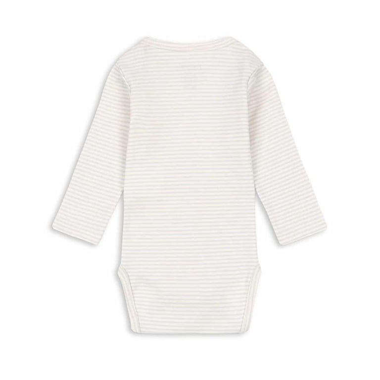 Konges Sløjd Langarm-Body Fio Stripe, tea stripe gray dawn 1