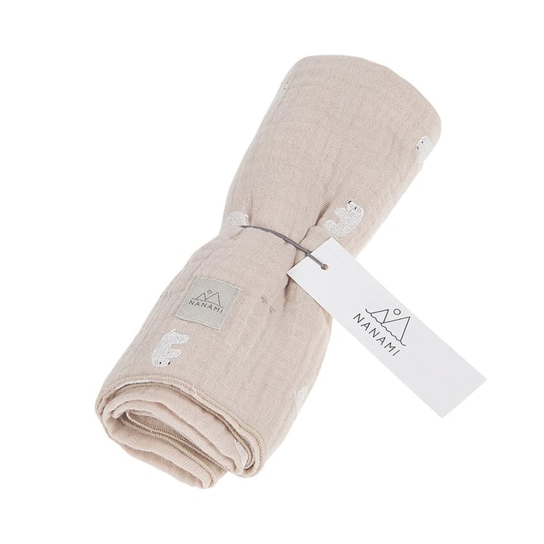Nanami Swaddle Eisbär, 60 x 60 cm naturel