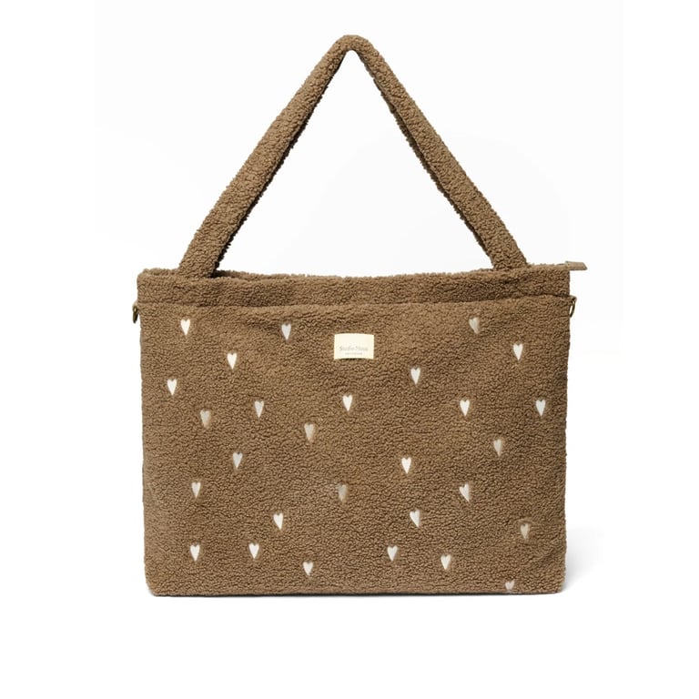 Studio Noos Brown Hearts Teddy Wickeltasche