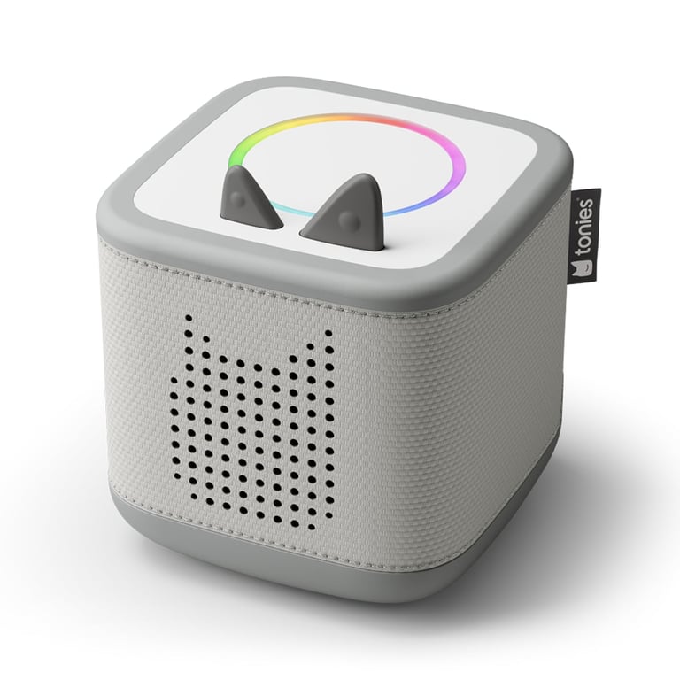 Tonies Starterset Toniebox 2 Mondgrau mit Kreativ-Tonie Rot 1