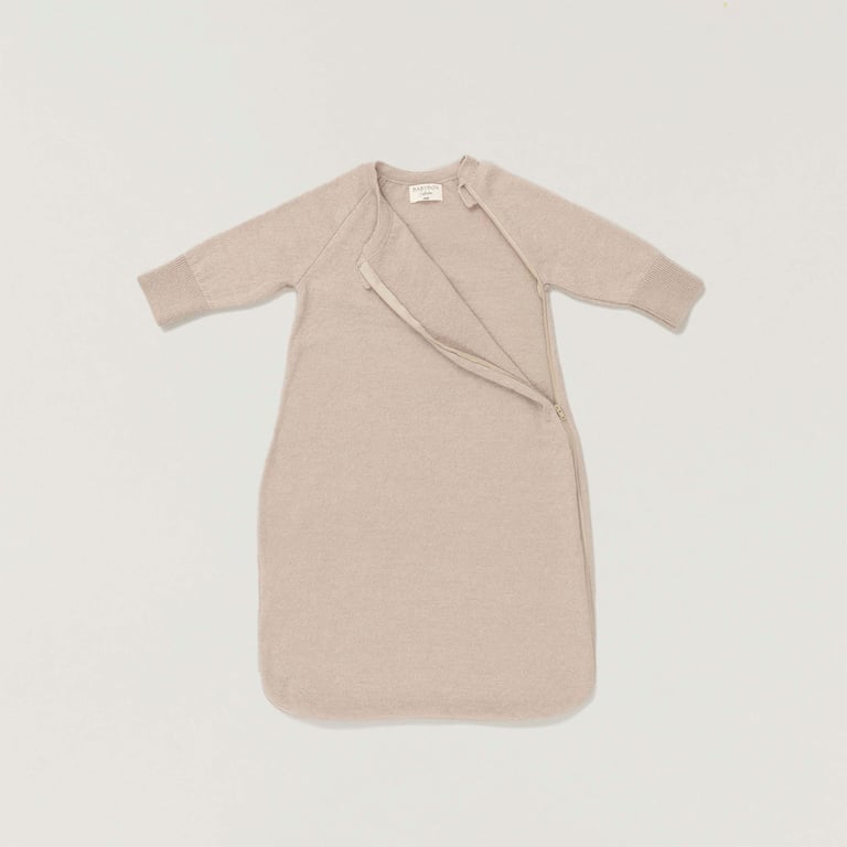 Babybox Babyschlafsack aus Merinowolle, dune melange (Gr. 56/68) 1