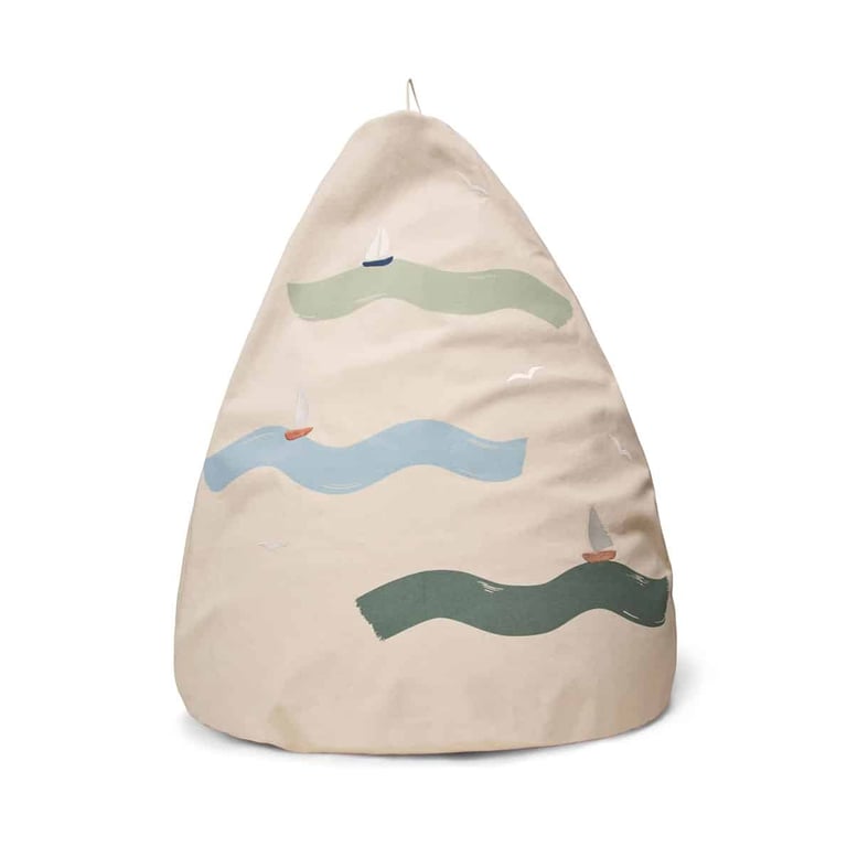 Dear April bestickter Sitzsack, Waves