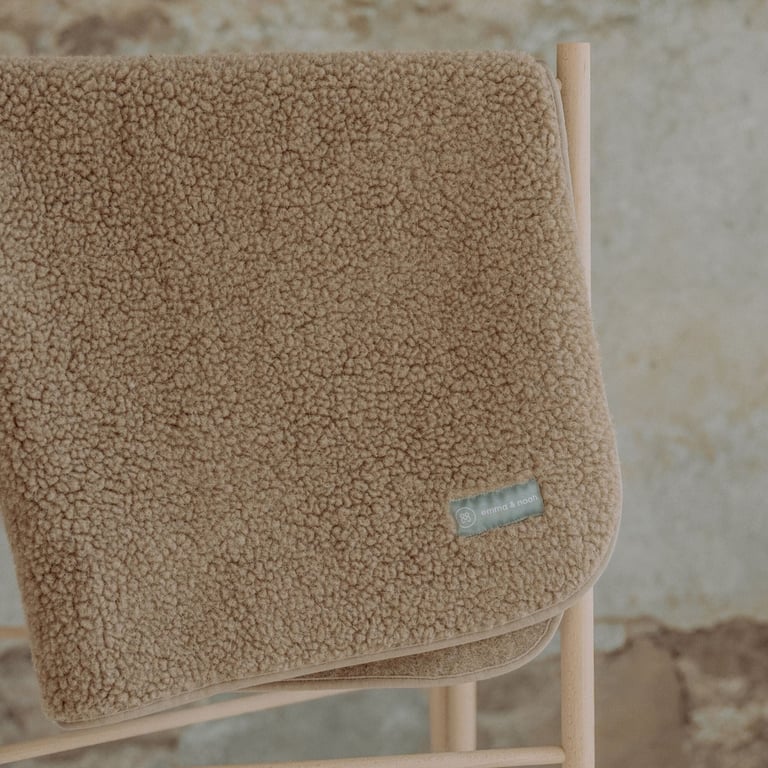 Emma & Noah Merinowoll Teddy Kuscheldecke, Essential Taupe 1