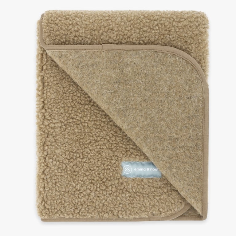 Emma & Noah Merinowoll Teddy Kuscheldecke, Essential Taupe