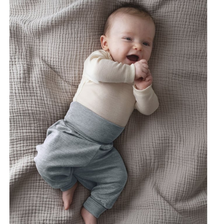 Engel Baby-Hose mit Nabelbund, bergblau 1