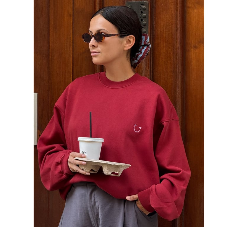 Famvibes Sweatshirt Icon, burgundy 1