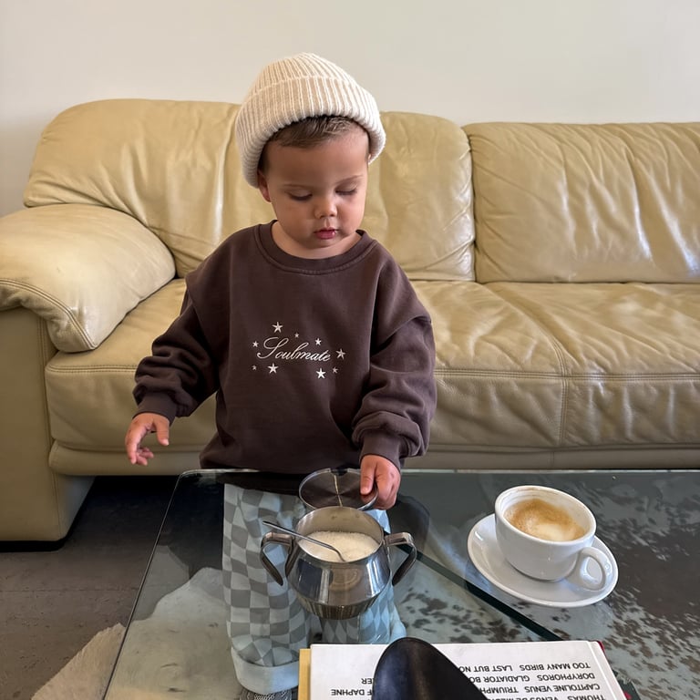 Famvibes Sweatshirt Kids Soulmate, brown 1