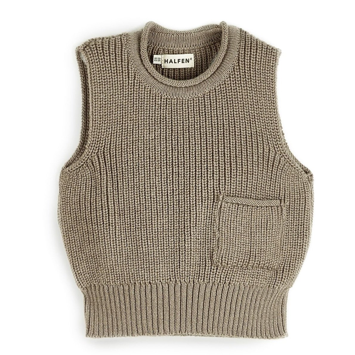 Halfen Grobstrick Pullunder mit Tasche, nuss online kaufen Baby