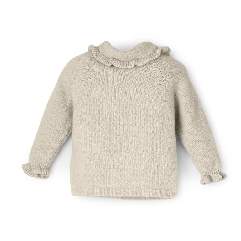 Halfen Sweater mit Peter Pan Kragen, beige 1