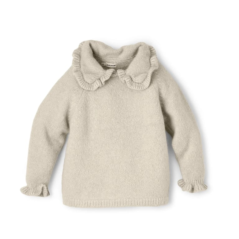 Halfen Sweater mit Peter Pan Kragen, beige