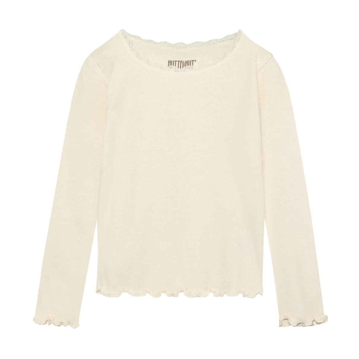 Huttelihut Langarm-Shirt Rib, Antique White