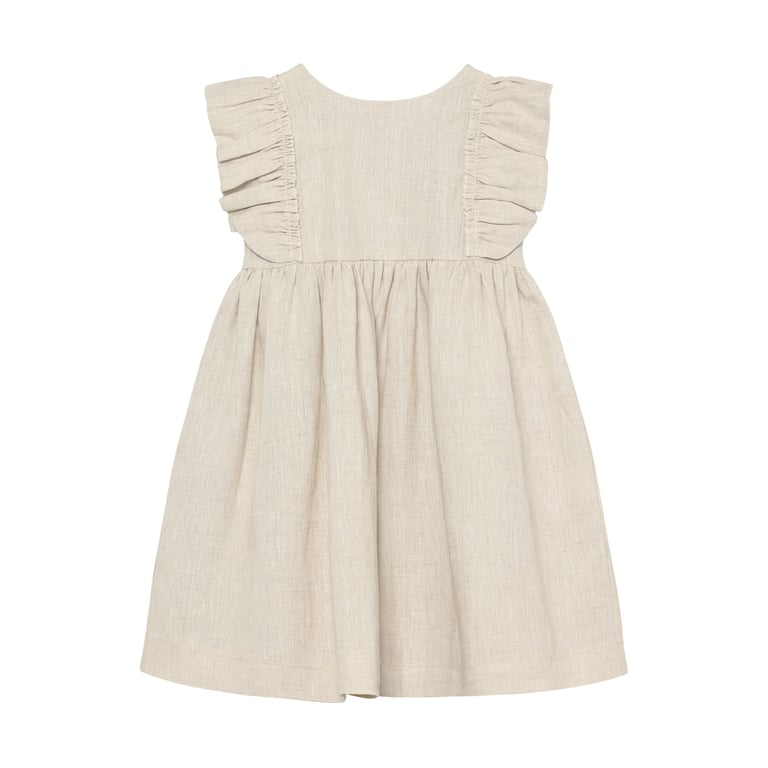 Huttelihut Leinen Kleid, Antique White 1