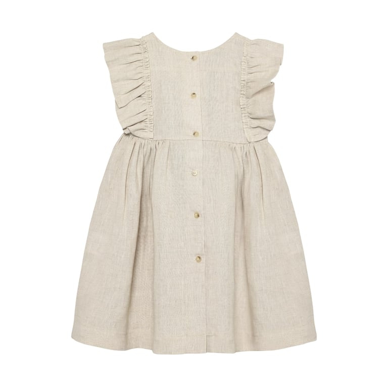 Huttelihut Leinen Kleid, Antique White