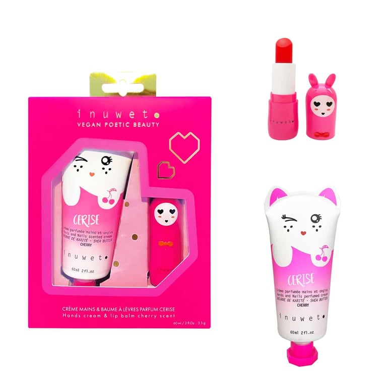 Inuwet Lip Balm & Cream Set, Cherry