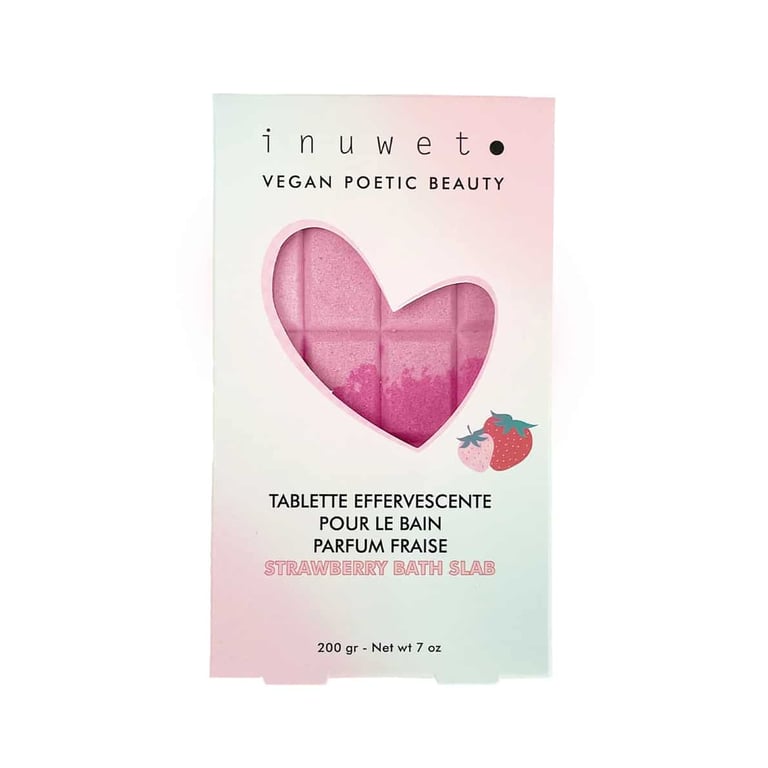 Inuwet Rosa Brause-Badesalz Schokolade, Strawberry